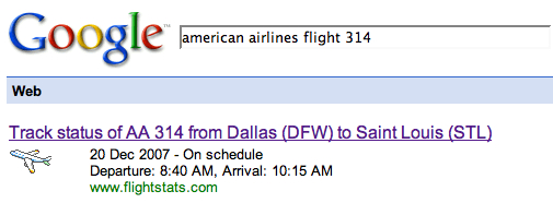 Google Flight Tracking
