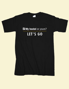 hostel travel tee